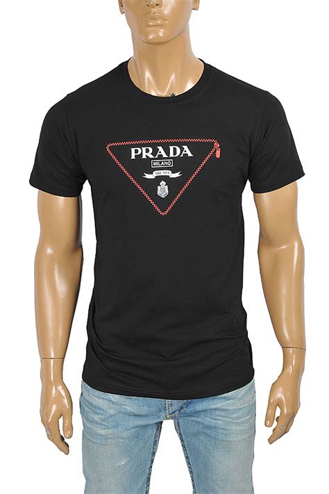 black and red prada shirt|prada t shirt men's sale.